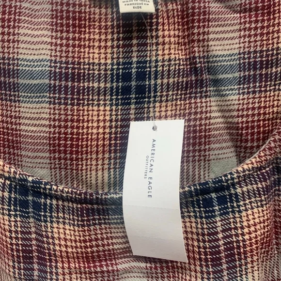 American Eagle Plaid Babydoll Mini Dress - Picture 4 of 5